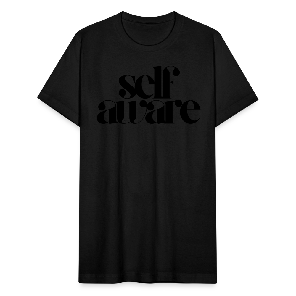 Self Aware Black on Black Tee - black
